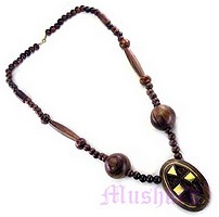 wooden necklace - click here for large view